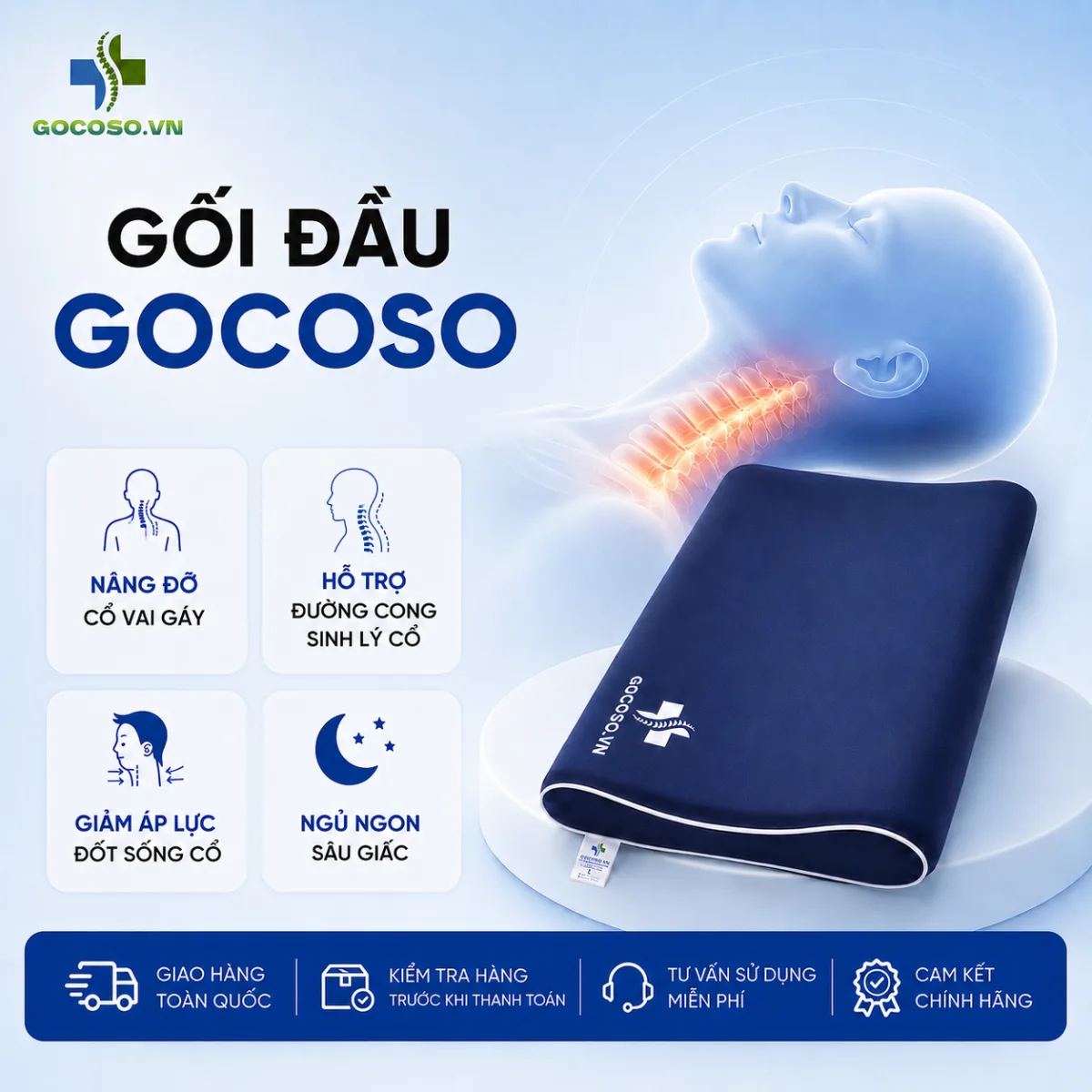 Gối GoCoSo — combo & gối đầu, gối cổ, gối lưng